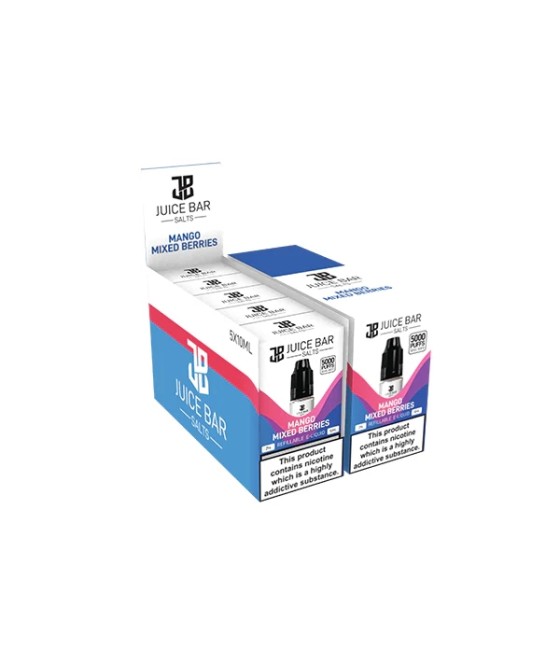 10mg Juice Bar Salts 10ml Nic Salts - Pack Of 5 (50VG/50PG)
