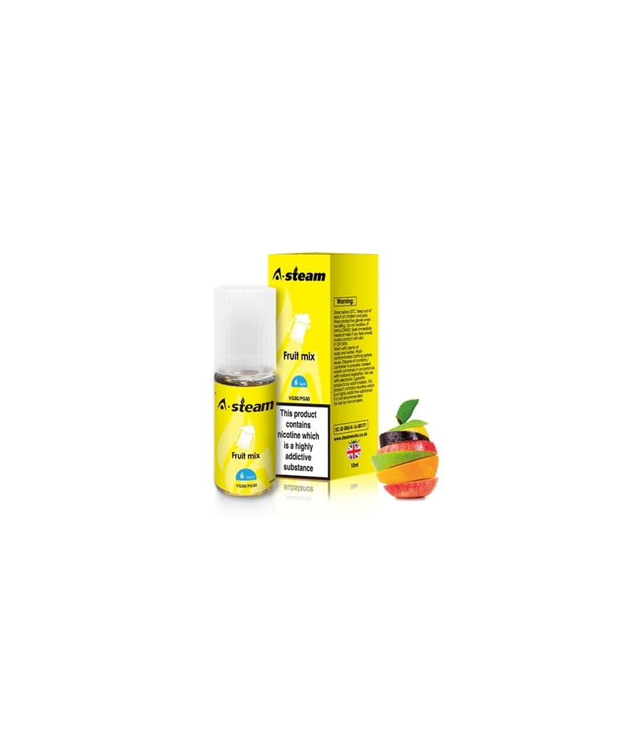 A-Steam Fruit Flavours 6MG 10ML (50VG/50PG)