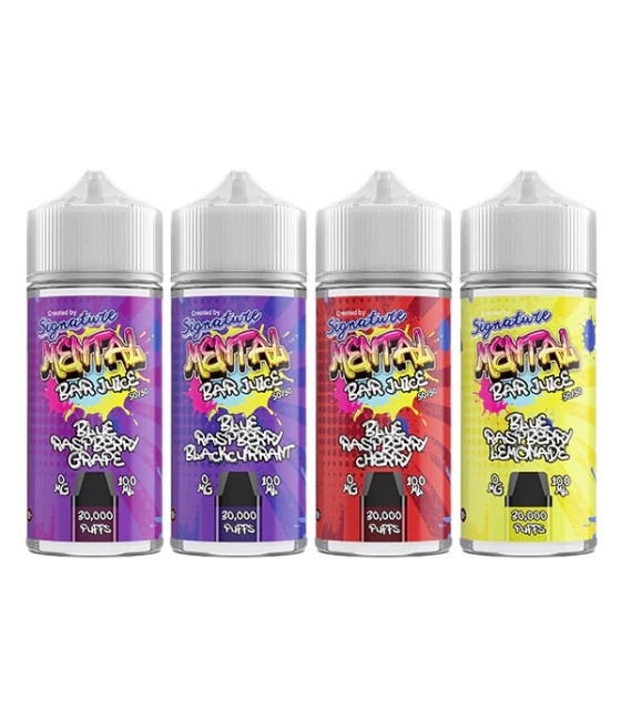 0mg Signature Mental Bar Juice 100ml Shortfill (50PG/50VG)