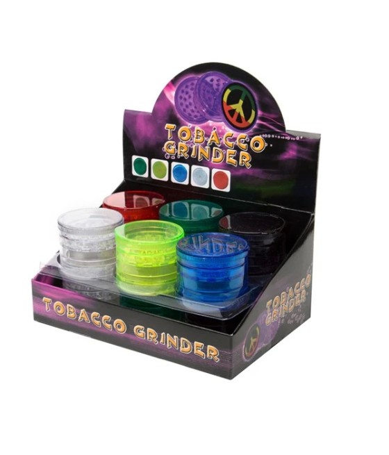 12 x 5 Parts Plastic Plain 60mm Grinder - HX224