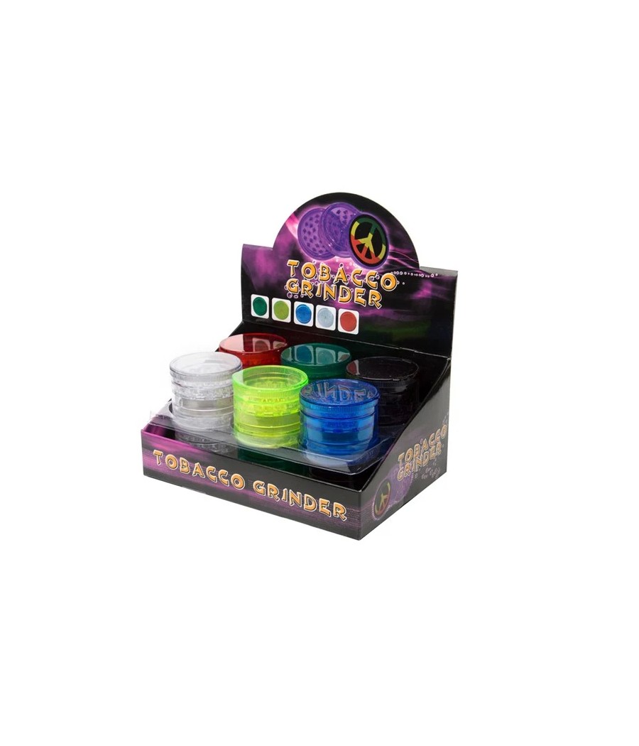 12 x 5 Parts Plastic Plain 60mm Grinder - HX224