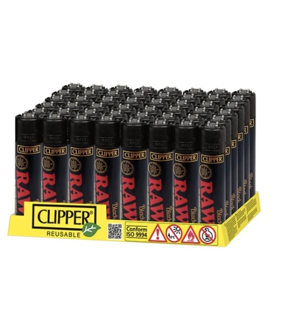 48 Clipper RAW Printed Refillable Lighters