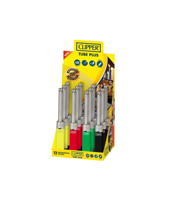 Clipper Tube+ Open Display Mixed Colours Lighters - TUB1S000UK