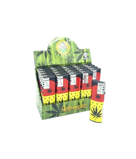 25 x 4Smoke Wind-Proof Printed Lighters - 218WE