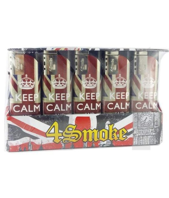 25 x 4Smoke Wind-Proof Printed Lighters - 218WE