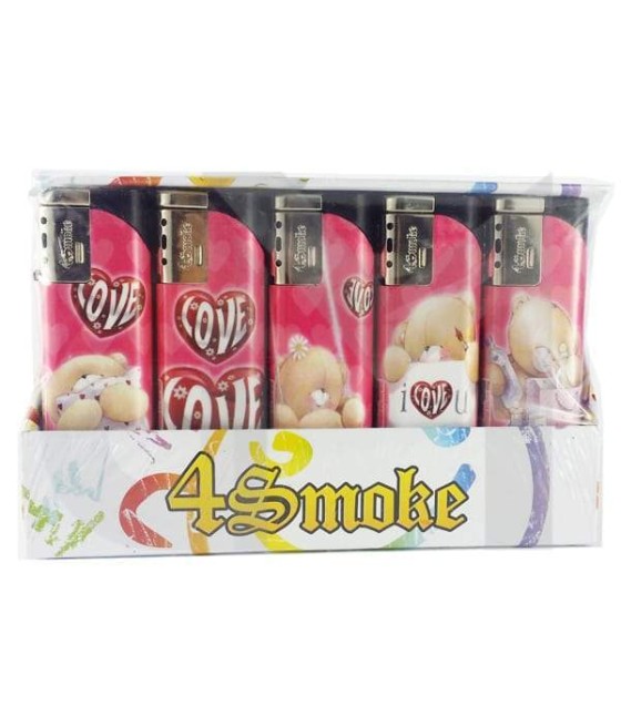 25 x 4Smoke Wind-Proof Printed Lighters - 218WE