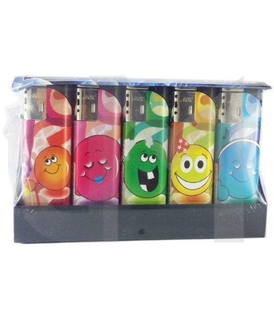 25 x 4Smoke Wind-Proof Printed Lighters - 218WE