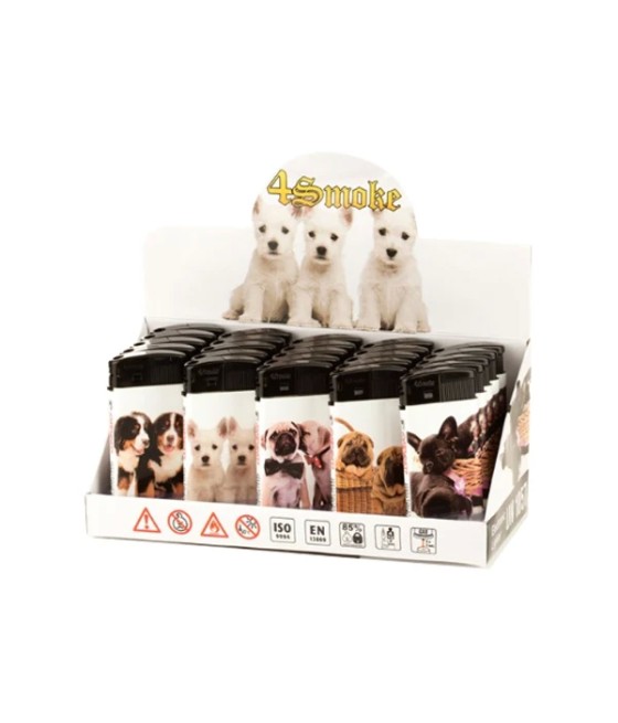 4Smoke Refillable Flat Printed Lighters 25 Pack - XHD8111