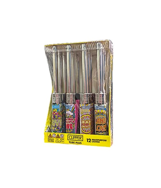 Clipper Tube+ Multipurpose Gas Tube Lighter Tube Hippie Love 5 - TUB3S007UK