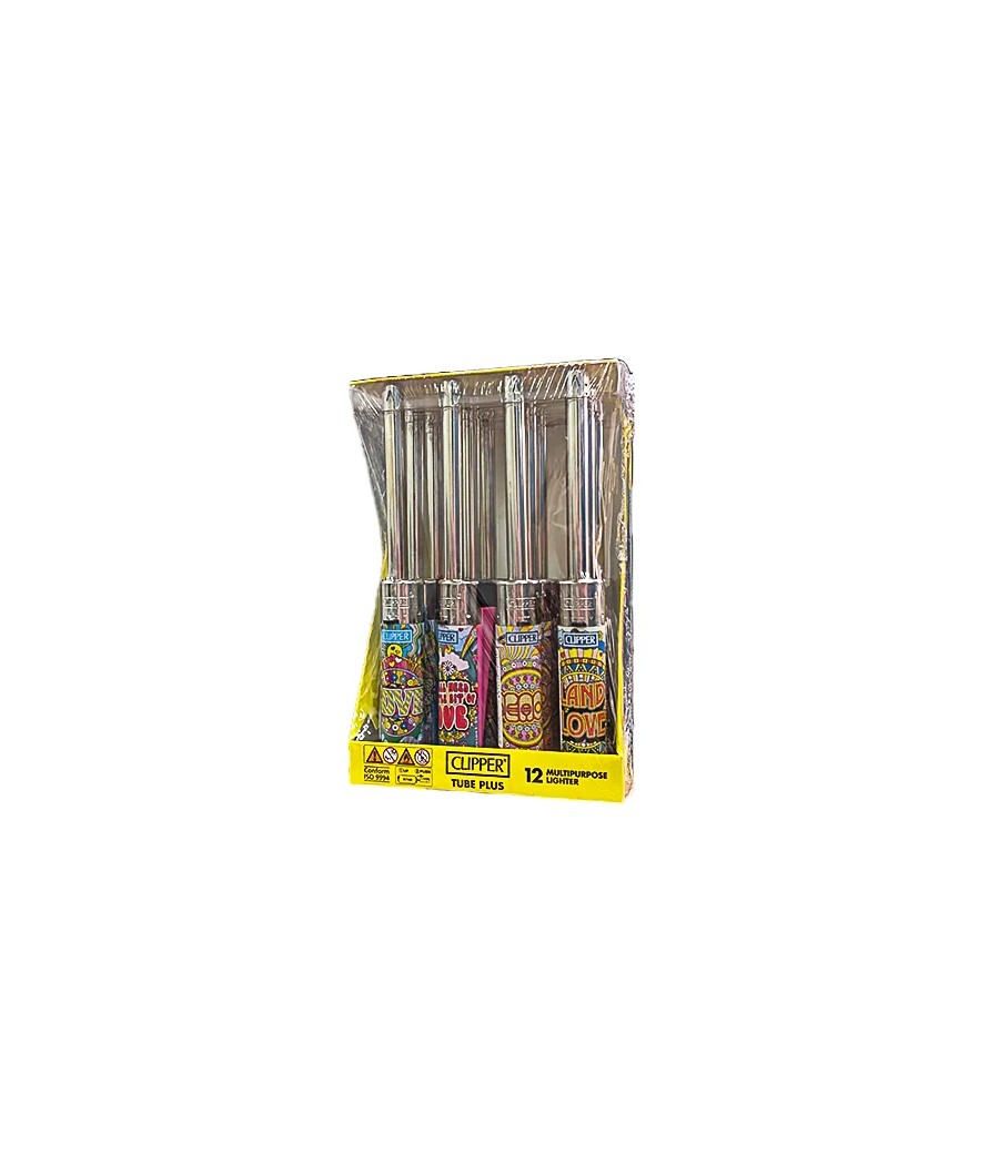 Clipper Tube+ Multipurpose Gas Tube Lighter Tube Hippie Love 5 - TUB3S007UK