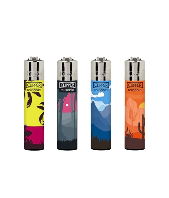 40 Clipper D40 CP11RH Classic Flint Natural Mix Lighters - CL3C1596UKH