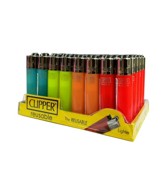 40 Clipper CP22RH Classic Micro Flint Translucent Branded Lighters - CP1C003UKH