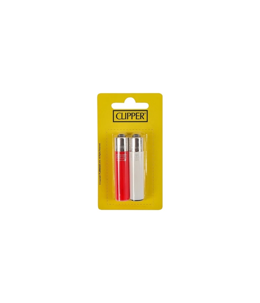 24 Clipper CP22RH Micro Solid Flint Lighters Blister Pack Set - CP1L000UKH