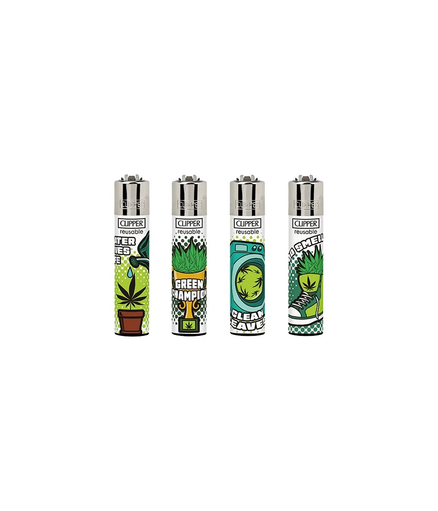 40 Clipper D48 CP11RH Classic Flint Weed Status Lighters - CL3A1716UKH