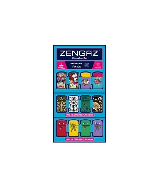 Zengaz Cube ZL-12 Royal Jet (EU-S5) - Jet Flame Lighters Bundle + 48 Lighters with Cube display stand