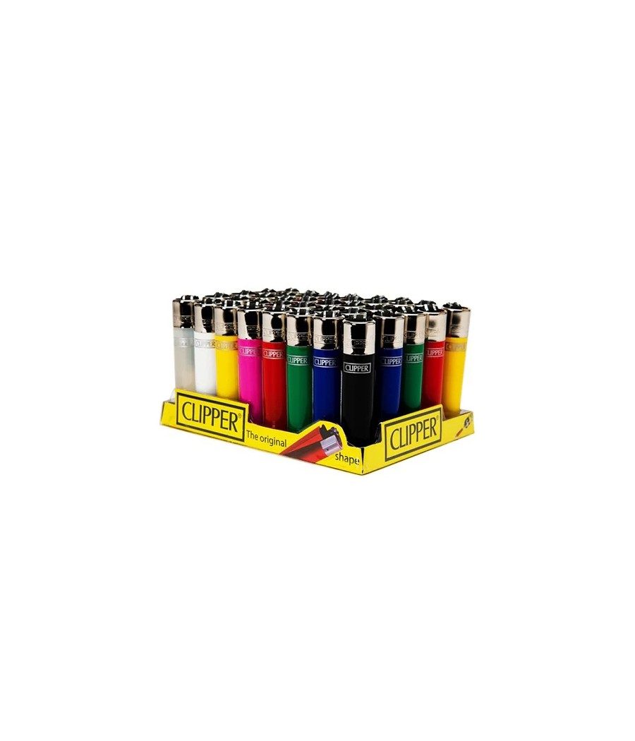 40 Clipper Solid Colour Refillable Classic Micro Lighters - CP115UKH