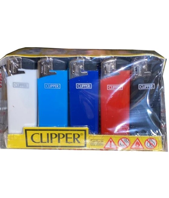 25 Clipper Flat Fit Translucent Electronic Lighters - TK21R
