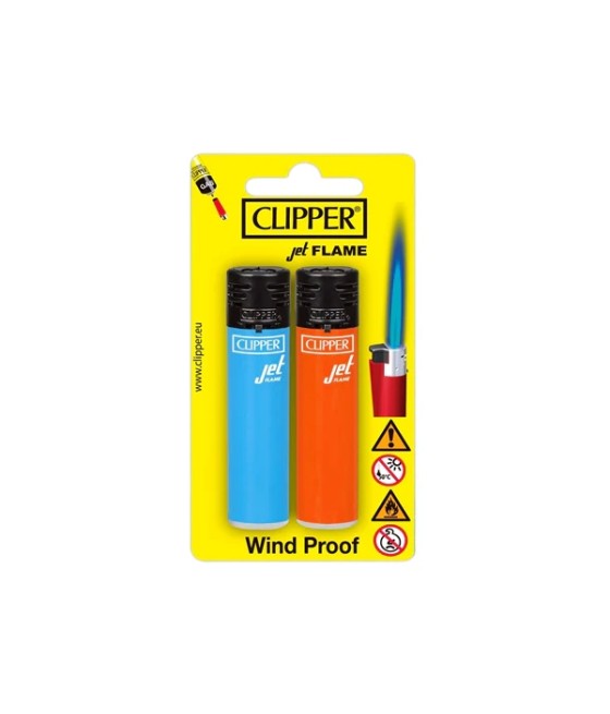 24 Clipper CKJ11RH Jet Flame Lighters Blister Pack Set - CKJ1L003UKH