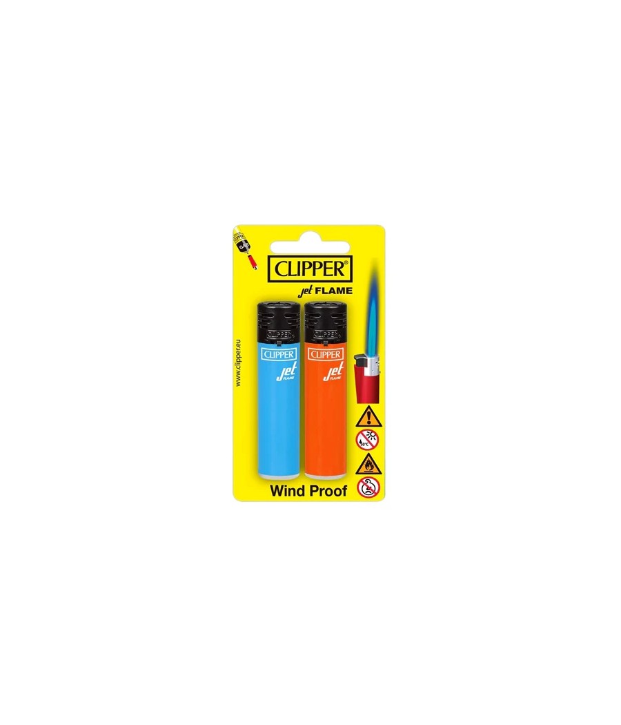 24 Clipper CKJ11RH Jet Flame Lighters Blister Pack Set - CKJ1L003UKH