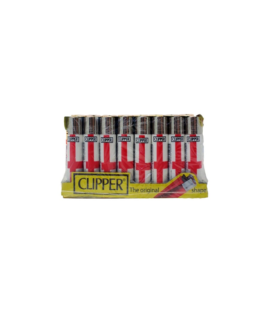 40 Clipper CP11RH Classic Flint England Flag Lighters - CL5C048UKH