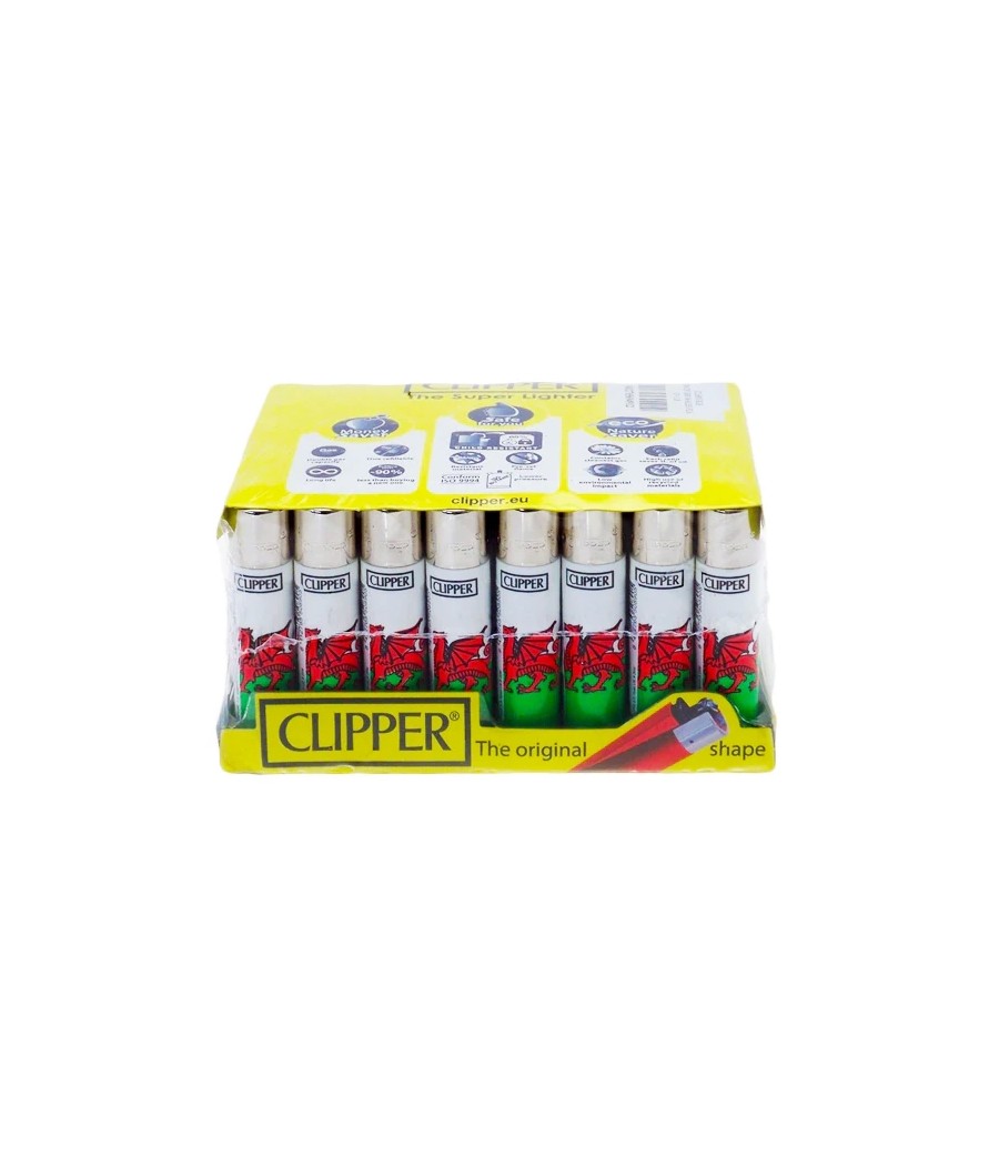 40 Clipper Refillable Classic Lighters Wales Flag - CL5C047UKH