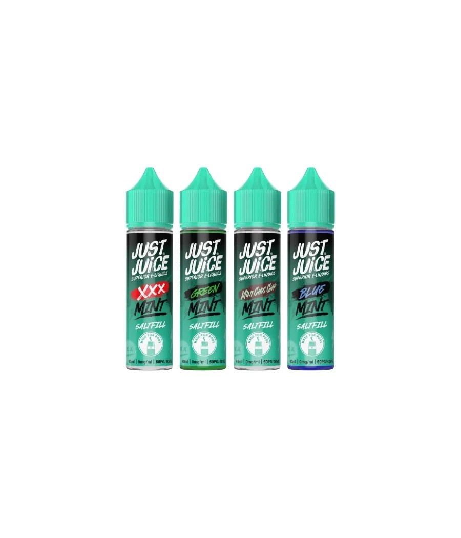 0mg Just Juice Mint 40ml Saltfills (40VG/60PG)
