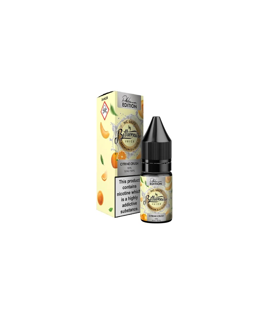 20mg Billionaire Juice Platinum Edition 10ml Nic Salts (50VG/50PG)