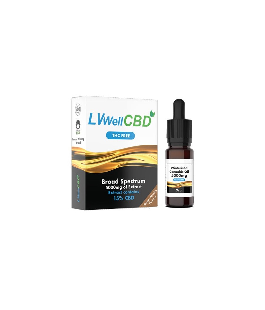 Buy Broad Spectrum 5000mg CBD 10ml Winterised Oil | LVWell CBD