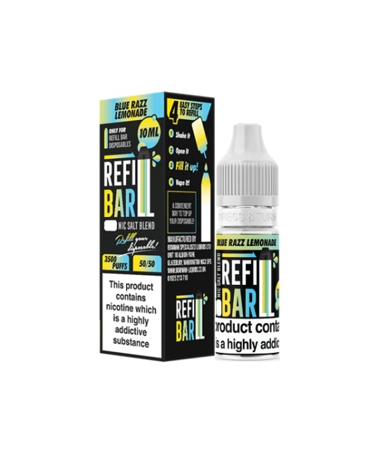 10mg Refill Bar Salts 10ml Nic Salts (50VG/50PG)