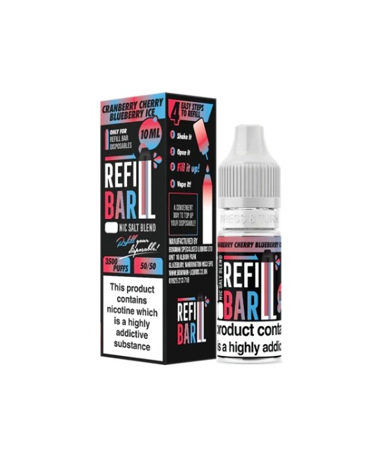 10mg Refill Bar Salts 10ml Nic Salts (50VG/50PG)