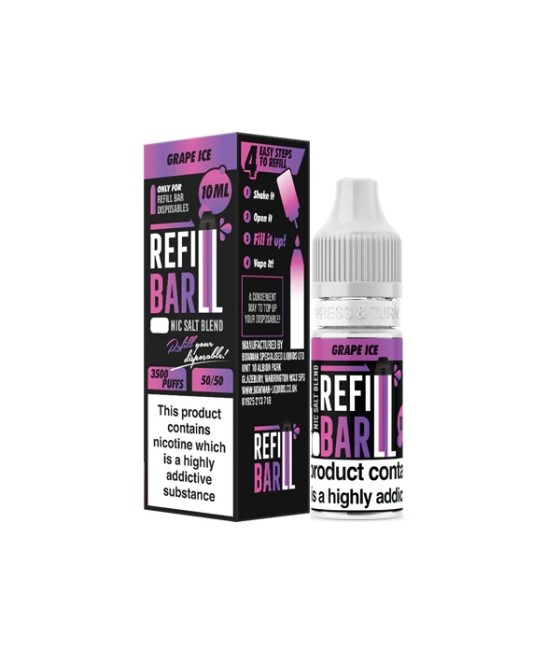 10mg Refill Bar Salts 10ml Nic Salts (50VG/50PG)