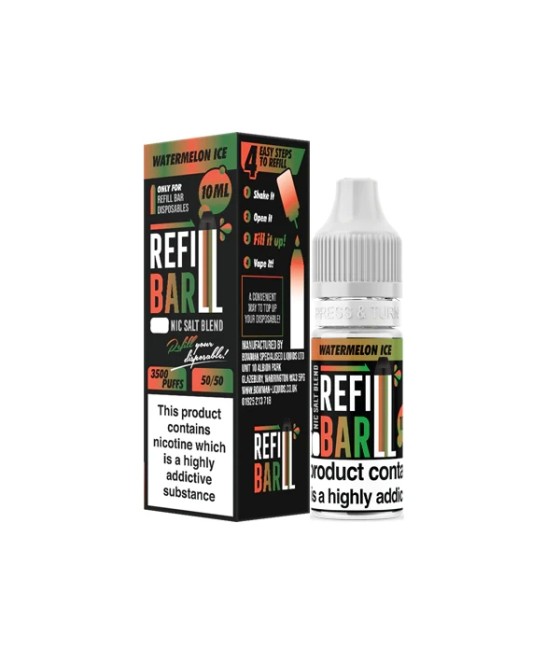 10mg Refill Bar Salts 10ml Nic Salts (50VG/50PG)