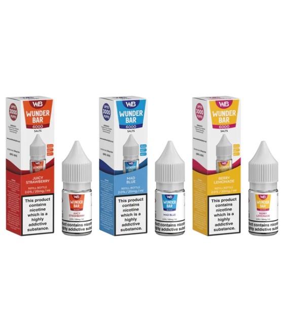 20mg Wunderbar 6000 Salts 10ml Nic Salts (60PG/40VG)