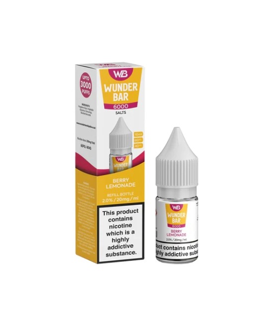 20mg Wunderbar 6000 Salts 10ml Nic Salts (60PG/40VG)