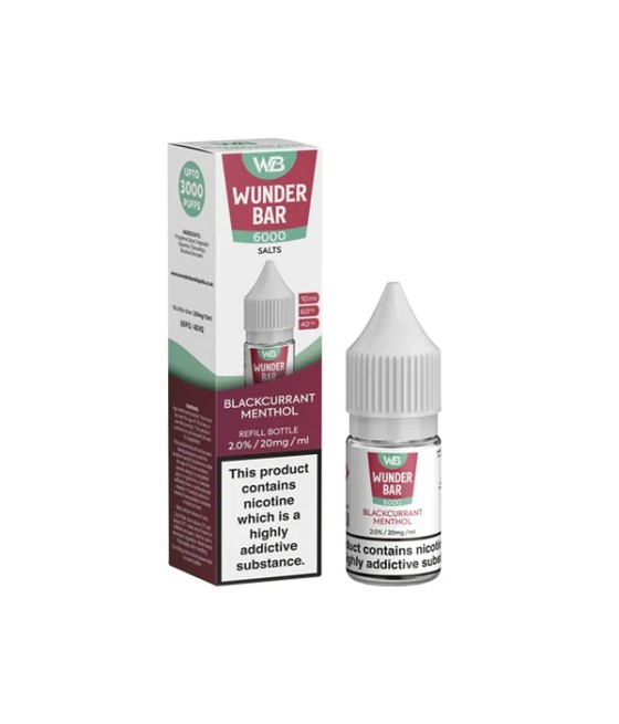 20mg Wunderbar 6000 Salts 10ml Nic Salts (60PG/40VG)
