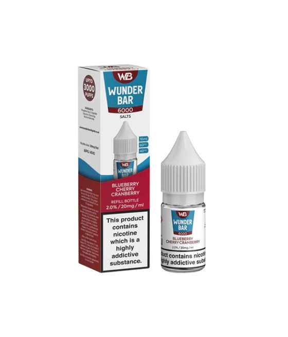 20mg Wunderbar 6000 Salts 10ml Nic Salts (60PG/40VG)