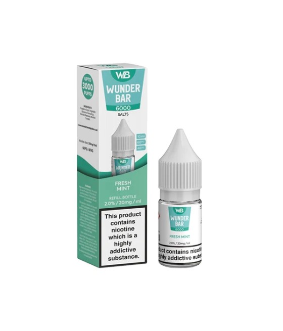 20mg Wunderbar 6000 Salts 10ml Nic Salts (60PG/40VG)