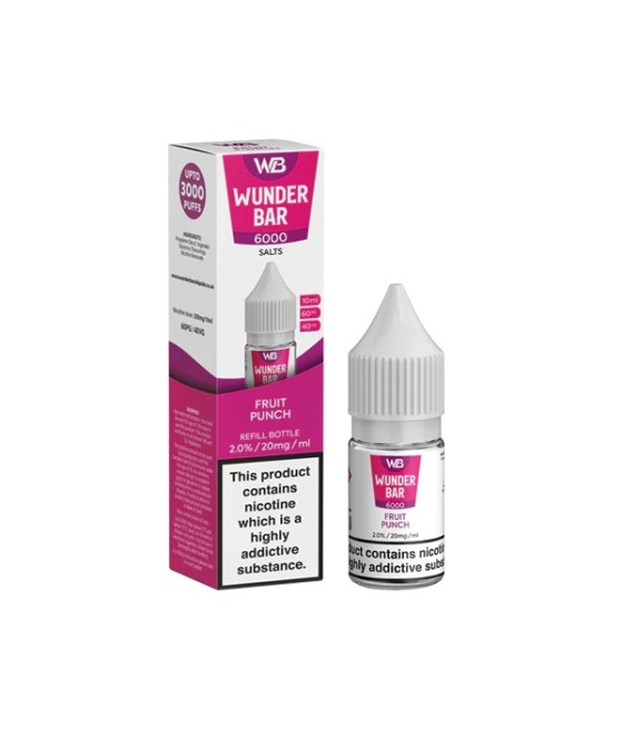 20mg Wunderbar 6000 Salts 10ml Nic Salts (60PG/40VG)