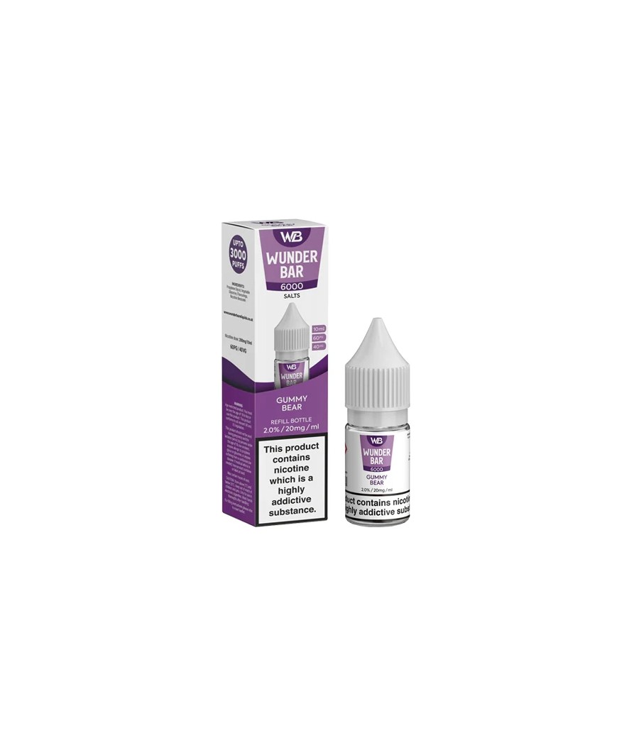 20mg Wunderbar 6000 Salts 10ml Nic Salts (60PG/40VG)
