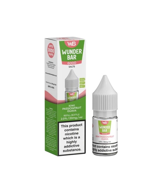 20mg Wunderbar 6000 Salts 10ml Nic Salts (60PG/40VG)