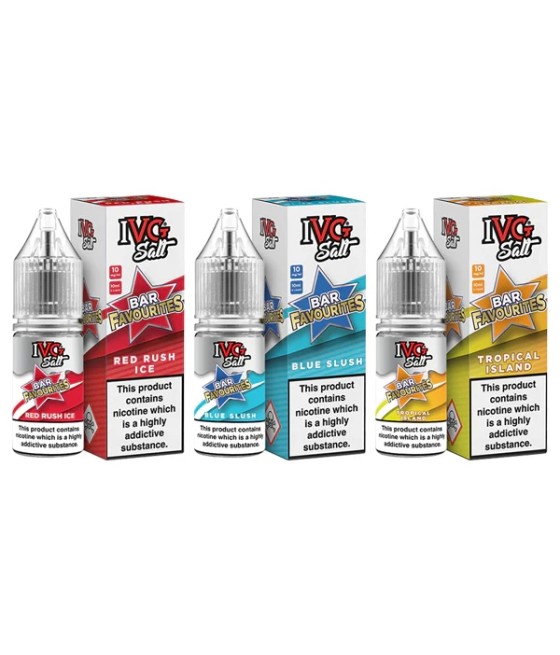 10mg I VG Bar Favourites 10ml Nic Salts (50VG/50PG)