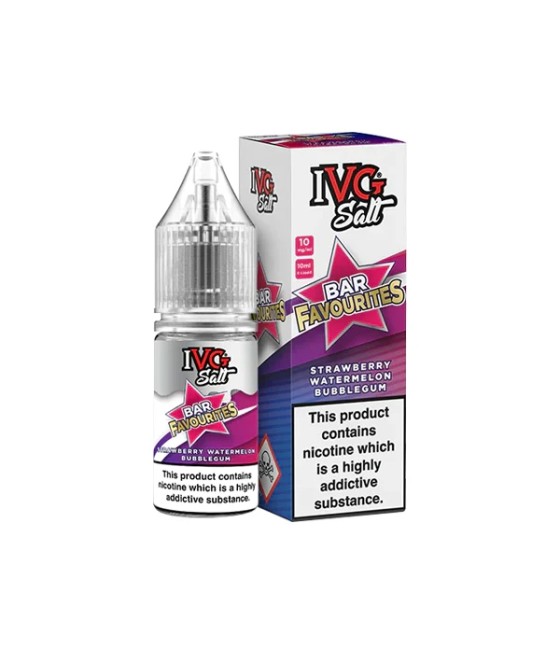 10mg I VG Bar Favourites 10ml Nic Salts (50VG/50PG)