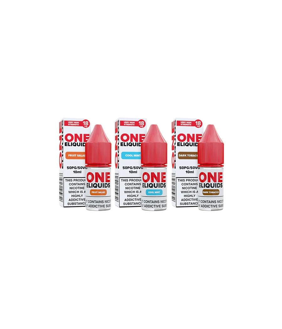 18mg One E-Liquids Flavoured Nicotine E-Liquid 10ml (50VG/50PG)