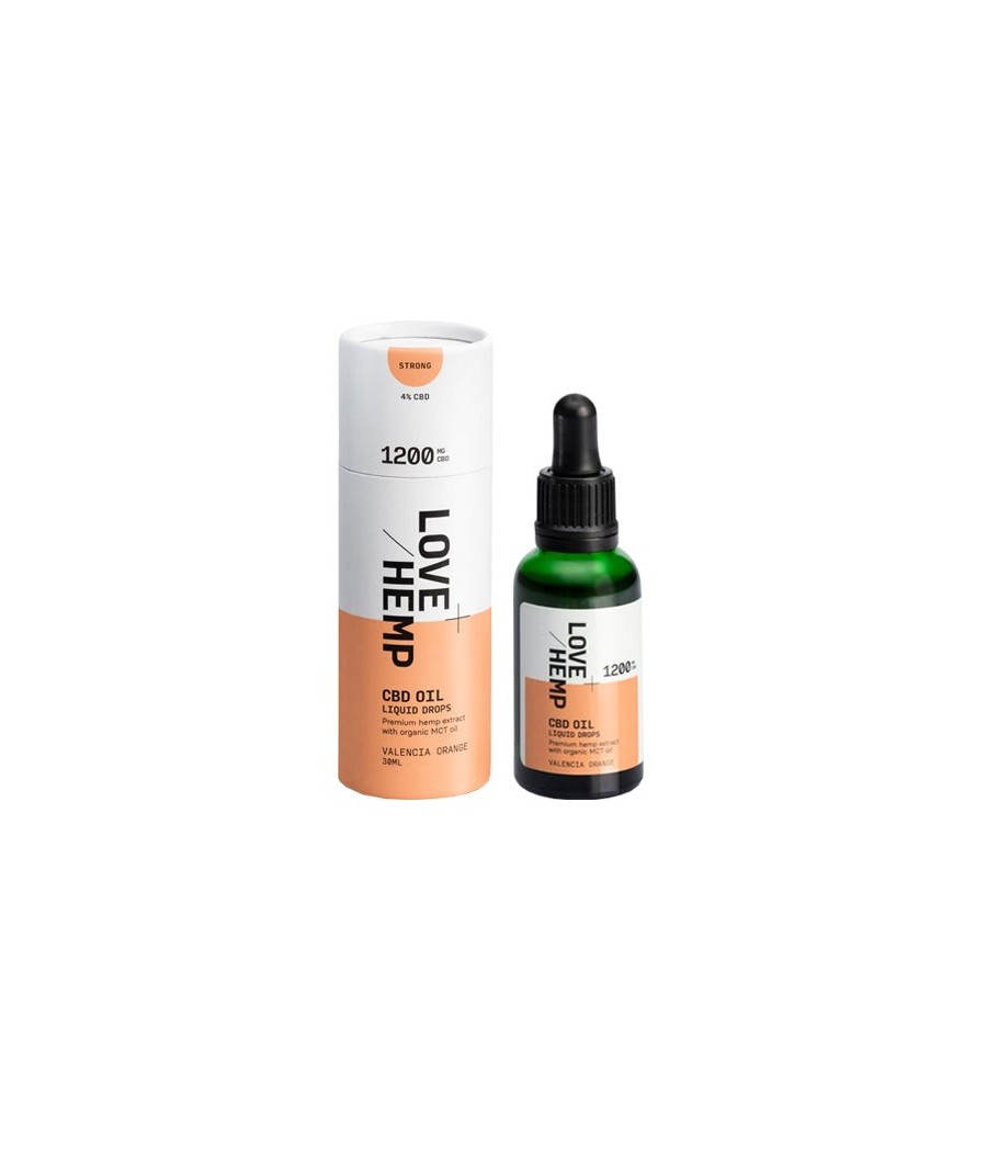 Buy 1200mg Valencia Orange 4% CBD Oil Drops - 30ml | Love Hemp