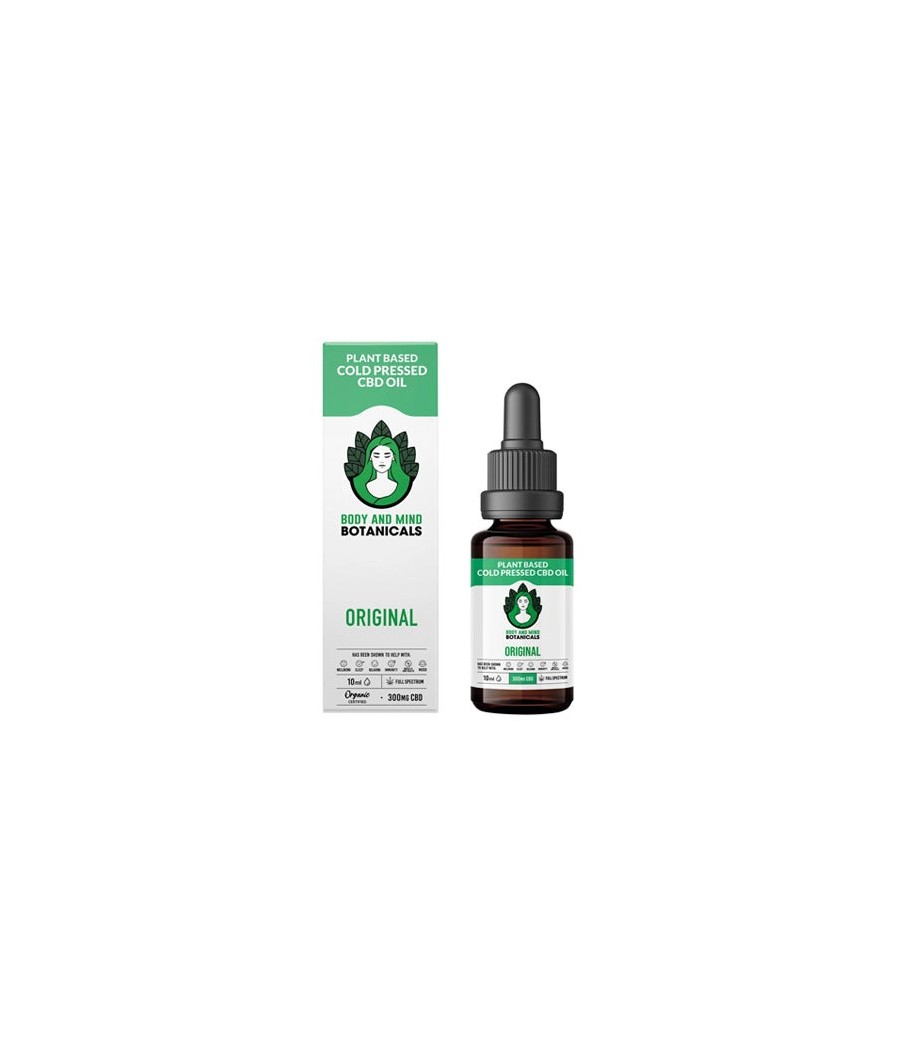 Buy 300mg CBD Cold Pressed Cannabis Oil 10ml | Body and Mind Botanicals