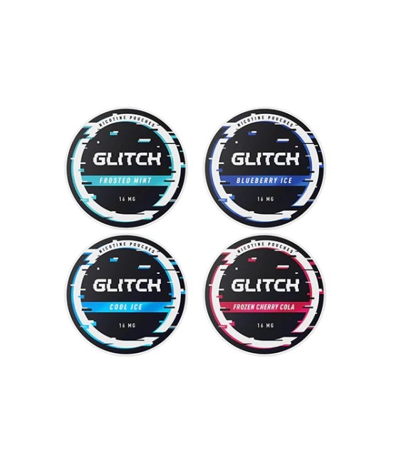 16mg Glitch Regular Nicotine Pouches - 20 Pouches