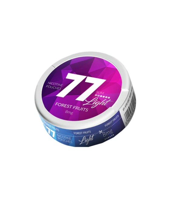 8mg 77 Slim Light Nicotine Pouches - 20 Pouches