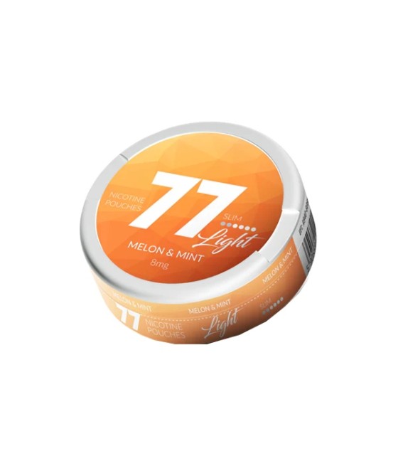 8mg 77 Slim Light Nicotine Pouches - 20 Pouches