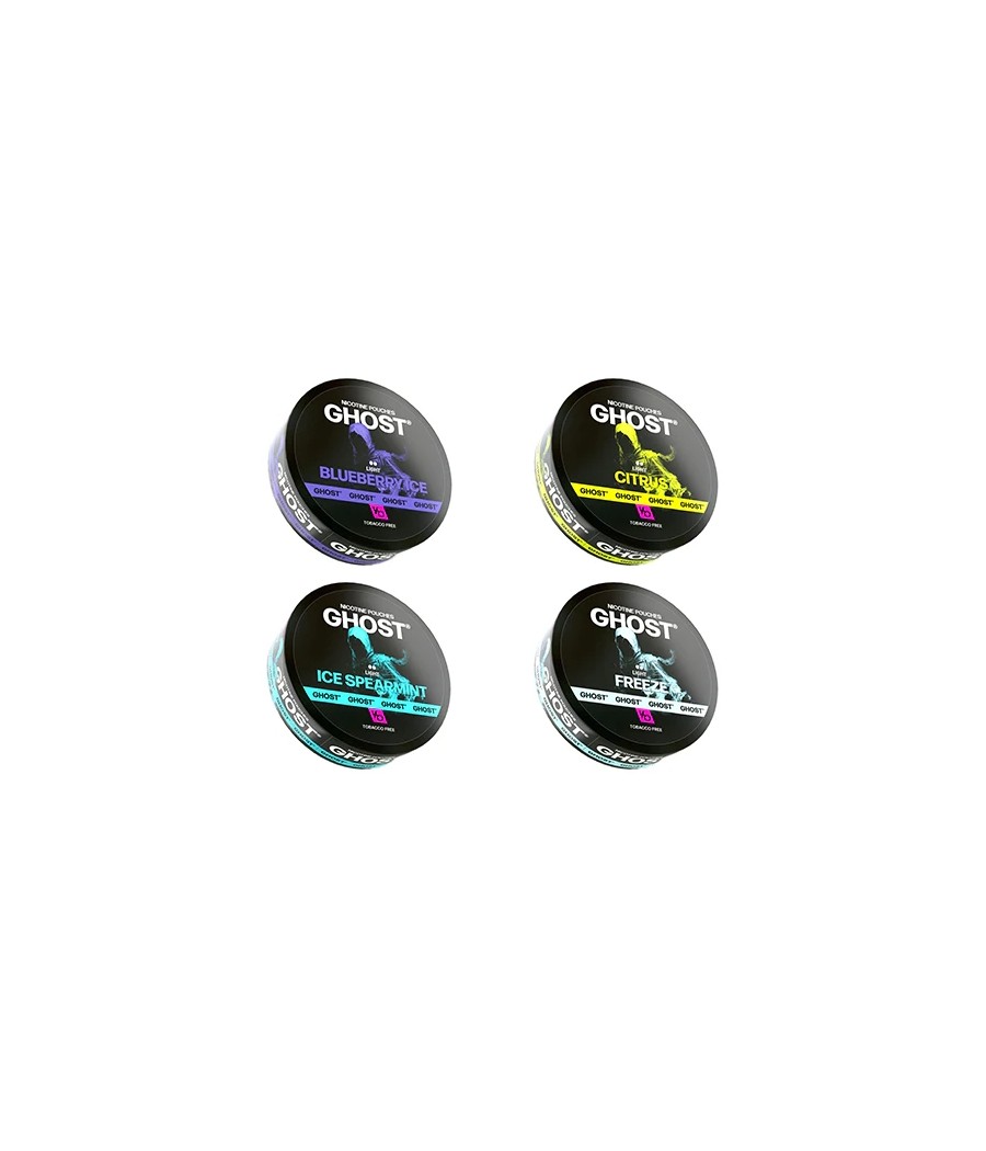 6mg Ghost Light Nicotine Pouches - 20 Pouches