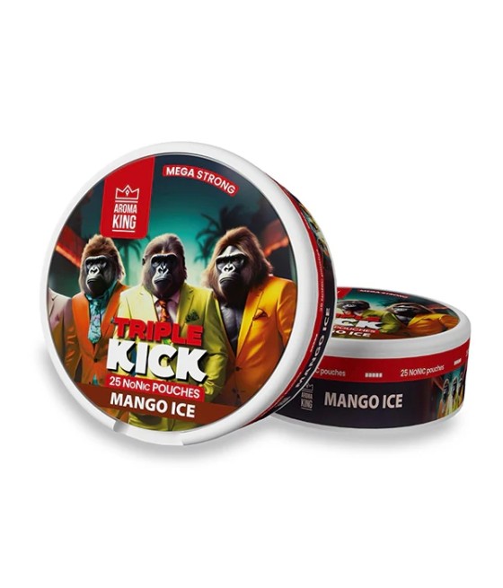 100mg Aroma King Triple Kick NoNic Pouches - 25 Pouches